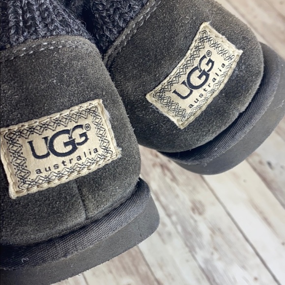 Authentic Ugg gray cable knit boots for women size 9 - Picture 10 of 13